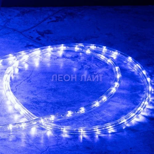 Дюралайт 11 мм, синий, 100 м, круглый, 3х-жильный, кратность резки 2м, IP65