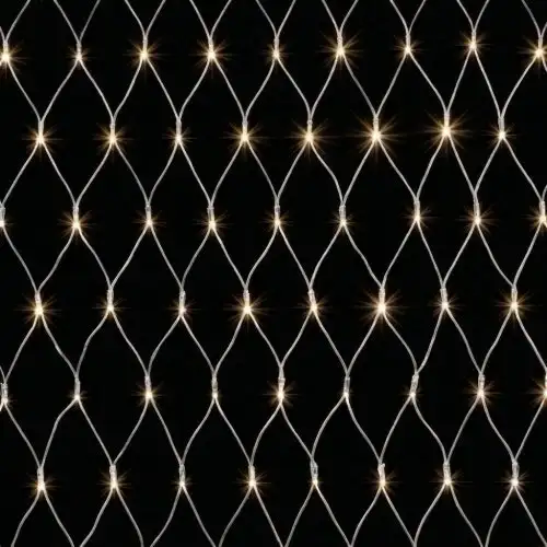 Гирлянда интерьерная сеть, 240 диодов, 2x2м, прозрачный ПВХ, тепло-белая, 8 режимов
