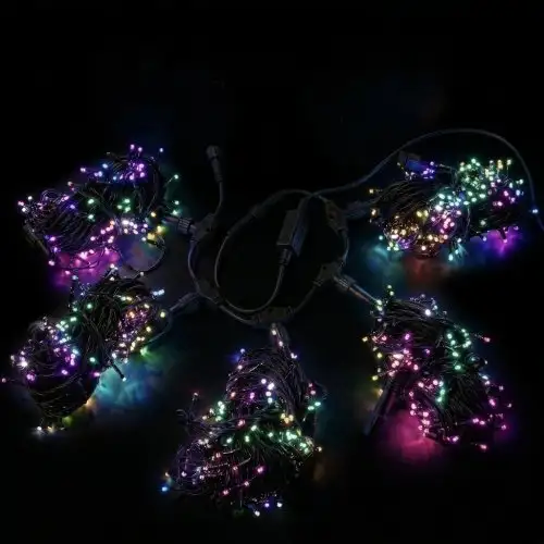 Комплект для дерева 5х20м, 1000Led, ХАМЕЛЕОН-7цв., черный каучук