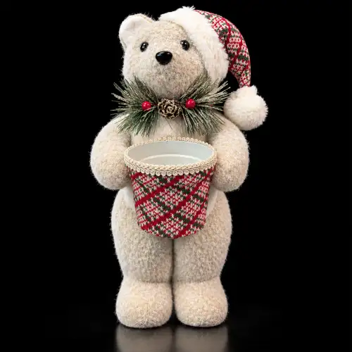 Мишка стоячий с корзинкой 49 см