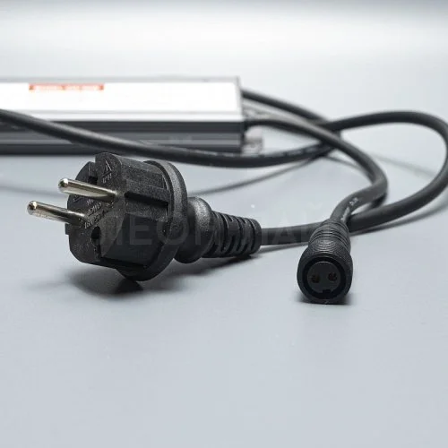 Блок питания 24V, постоянный ток, 100W, для уличных нитей, черный каучук 1,5м
