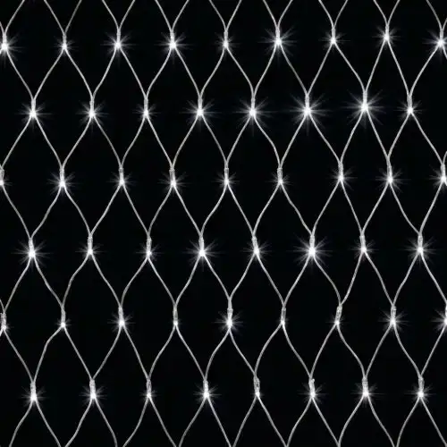 Гирлянда интерьерная сеть, 150 диодов, 1.5x1.5м, прозрачный ПВХ, белая, 8 режимов