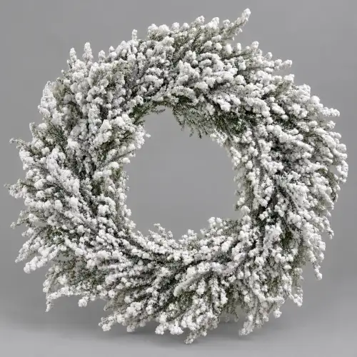 Венок "Хвоя и снег" 45см