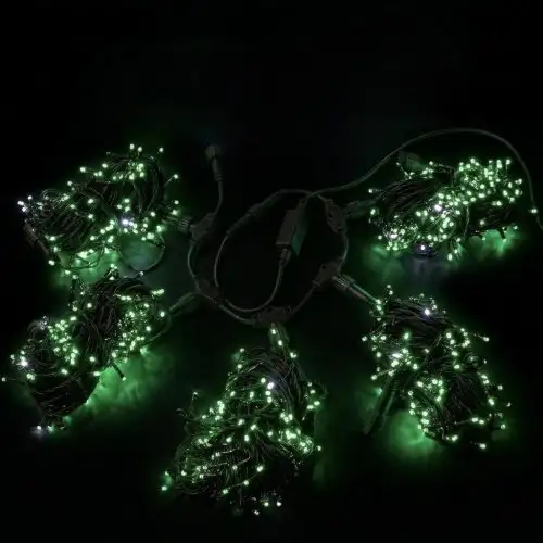 Комплект для дерева 5х20м, 1000Led, зеленый с мерцанием, черный каучук