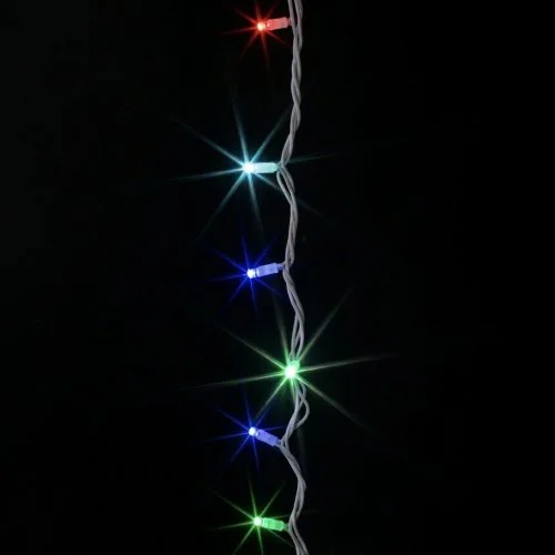 Гирлянда уличная нить, 125 диодов, 10 м, белый каучук, Smart RGB, сетевой шнур и пульт отдельно