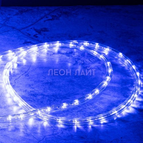 Дюралайт 11 мм, синий, 100 м, круглый, 3х-жильный, кратность резки 2м, IP65