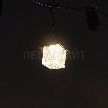 Белт-Лайт 5м, 10L, круглы шлейф, шаг 50 см, уличные фонарики, черный каучук