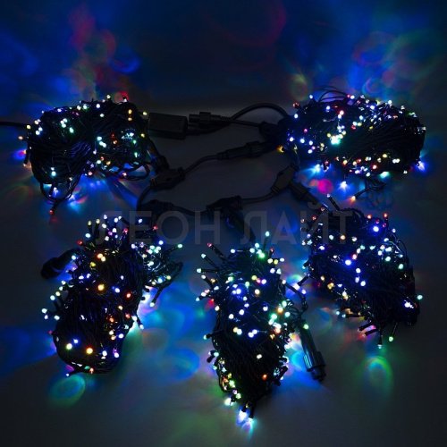 Комплект для дерева 5х20м, 1000Led, ХАМЕЛЕОН-7цв., черный каучук